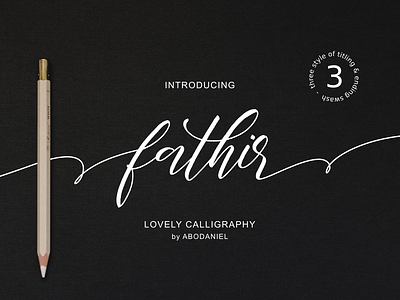 fathir - modern calligraphy font - calligraphy font fonts handletter modern calligraphy typography wedding wedding fonts