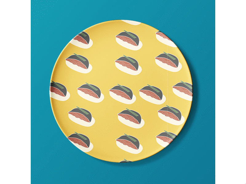 Sushi patterns app branding clean design flat food graphic design icon identity illustration illustrator japanese japanese food logo minimal patterns sushi vector web wow pattern