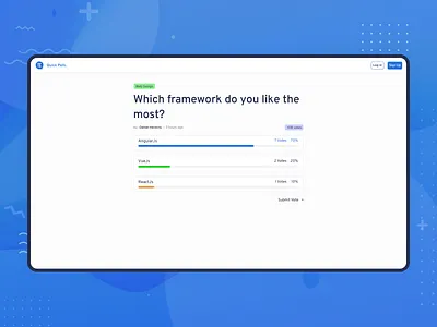 Quick Polls - Results Page app concept design polls vote