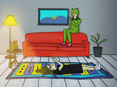 FUNDAY animation design girl character girls night out illustration