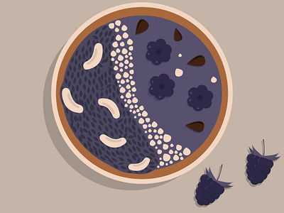 Smoothie illustration art berries breakfast design food food illustration illustration nuts vector