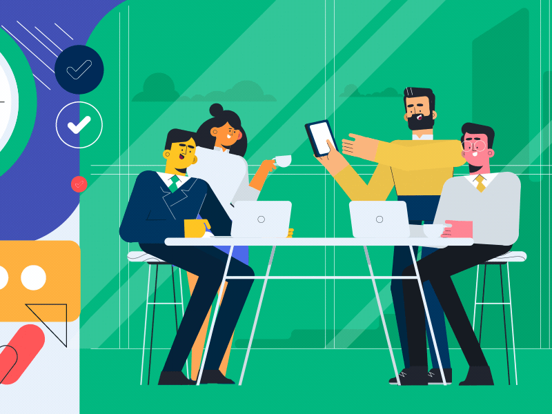 Joinree People animation animations branding character design elements girl hand idle illustration loop man motion motion graphic motionstory ui