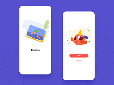 APP/ Study_6U ui 儿童 启动 学习 庆祝 插画 教育 阅读