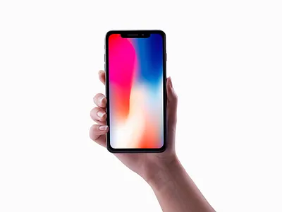 Iphone X in the hand Mockup free hand iphone iphone x minimalist mock up mockup mockup design mockup psd white backround
