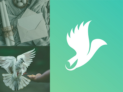 Bird's Message Logo Concept abstract bird bird logo brand agency flatdesign geometic graphicdesign icon illustration logo logo design logo designer logomark logotype mail message paper pigeon symbol vector