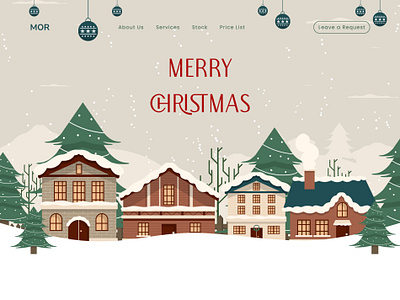 Christmas Landing Page Design christmas design graphic design illustration jingle bells landing logo new year snow trends ui uiux ux webdesign website design