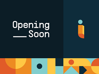 Career App - Opening Soon brand branding career color design door logomark minimal path pattern shapes teaser type typography