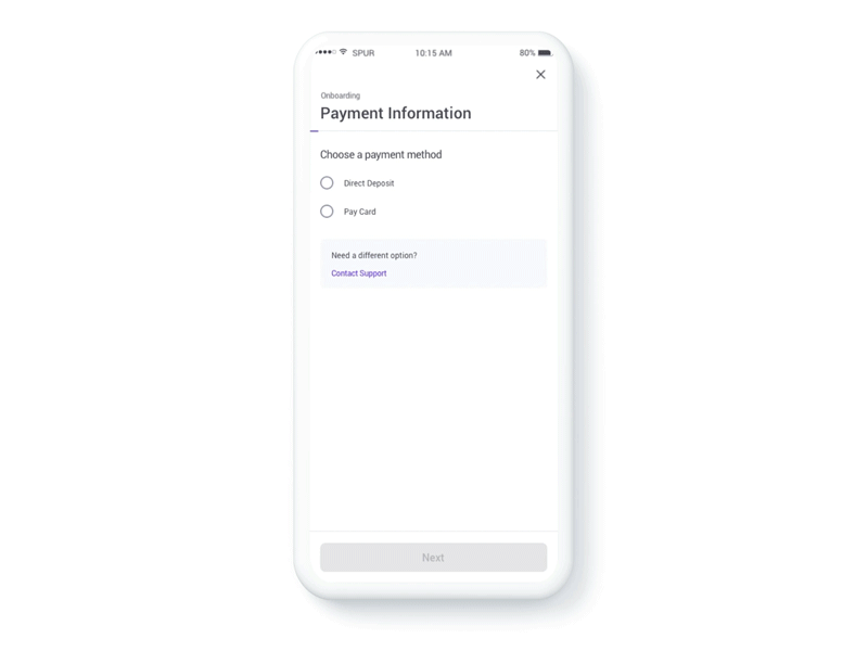 In-form Loader apple checkbox clean design forms interaction design interface design ios keyboard loading micro interaction minimal mobile app mobile design modal purple radio button selection ui ux