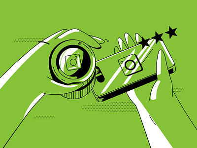 10 Instagram tools you should try 2d art article design camera design drawing flat illustration instagram instagram tools phone photo tools ui vector