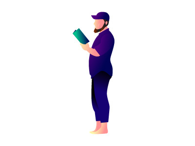 illustration reading animation flat icon illustration illustrator ui