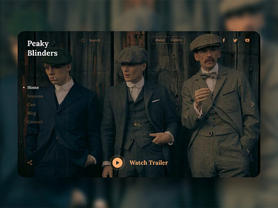 Peaky Blinders concept design peakyblinders series site ui uiux web website