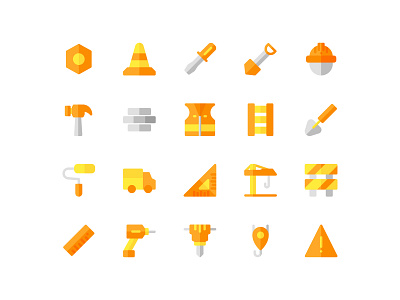 Labor Icons app button construction exploration flat flat icon graphic design icon icon a day icon app icon bundle icon set labor minimalist modern symbol ui ux vector web