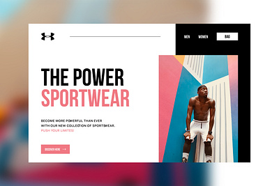 Under Armour shop 🏈| Concept branding concept design julien hardy marque minimal minimalist photography photoshop simple sport typography ui ux web webdesign webpage website
