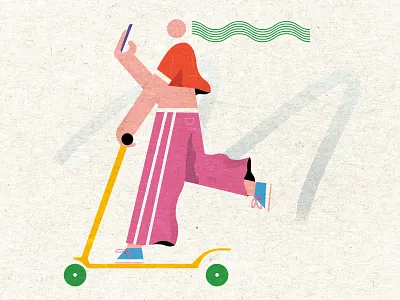 Scoooter animation 2d animation art brush brushes charactedesign character character concept design fireart motion textures