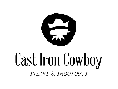 Cast Iron Cowboy Restaurant Concept and Logo brand pattern cowboy logo design food foodie graphic design illustration illustrator logo logo design minimalist logo restaurant design restaurant logo western logo