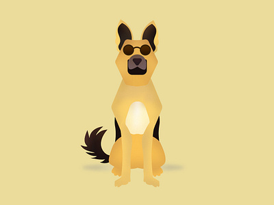 German Shepherd bossy character cute design dog german german shepherd heroic illustration minimalist shepherd vector