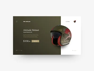 OM Attitude clean customization ecommerce minimal ui ux vintage website