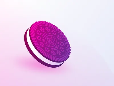 Oreooooo, oooooooh! cookie design dessert gradient gradient illustration graphic illustration oreo snack vector