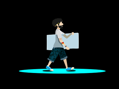 Man Holding Windowpane boy branding creative design design glass illustration illustration design illustrator man poster vector window