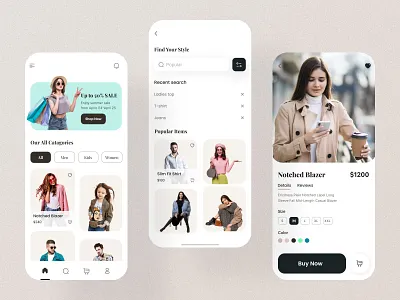 Fashion Store Mobile App app creative design ecomerce fashion landing page mobile mobile aap motion graphics online store shopify ui uiux wocommerce