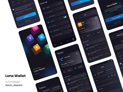 Lona Wallet appdesign application crypto cryptocurrency graphic design ui uiuxdesign ux website