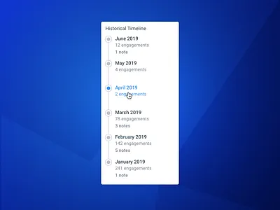 Timeline application design timeline ui uidesign