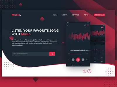 #DailyUI #003 - Landing page design | 100days UI challenge app landing app landing page branding daily 100 challenge daily ui challenge dailyui dailyui 003 dailyui landingpage design flat illustration landing design landing page landing page android landing page concept landing page design music landing page ui ux design uidesign ux