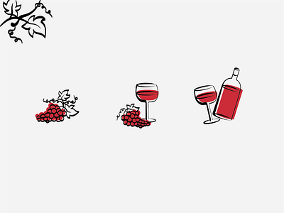Wine Icons bottle of wine doodles grapes hand drawn hand drawn icon icon icons illustrative icons wine wine glass