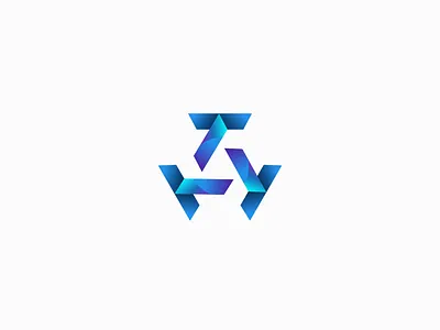 Letter T Logo - Triple T 3D Logo 3d blockchain blue branding design digital forsale icon illustration letter letter animation letter at logo letter logo logo logo 3d logo design minimalist logo technology technology logo vector