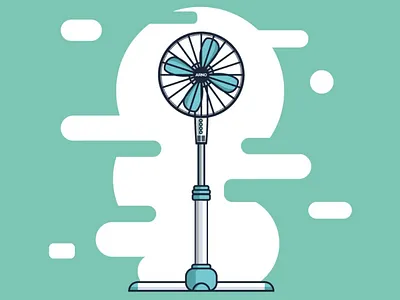 Fan illustration art design fan illustration illustrator vector