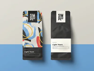 Simplo Coffee Bag Design branding coffee minimalism packagedesign packaging simple typography