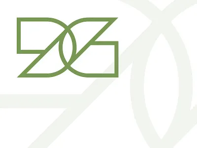 Dglogo Geo d g gemometric green vector