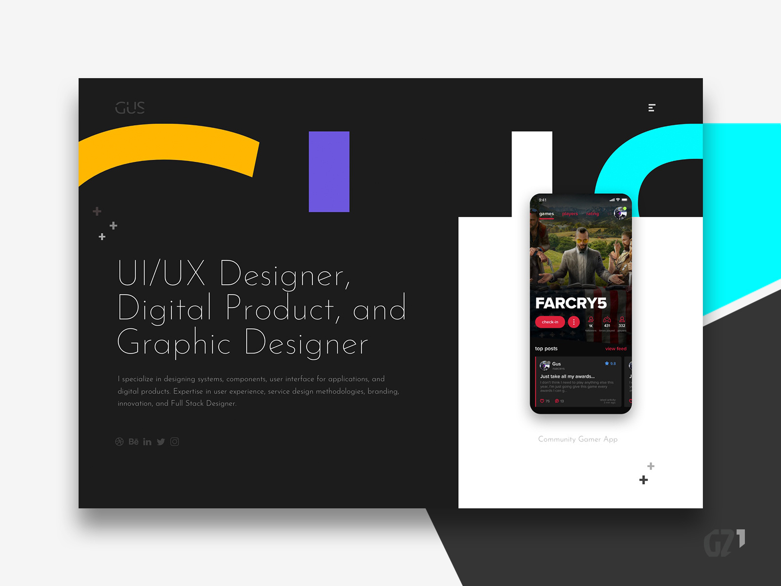 Example of Website - GUS Designer Freelancer