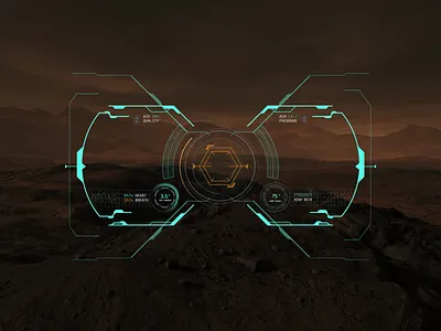 Mars Inspired HUD Concept Design design hud illustration