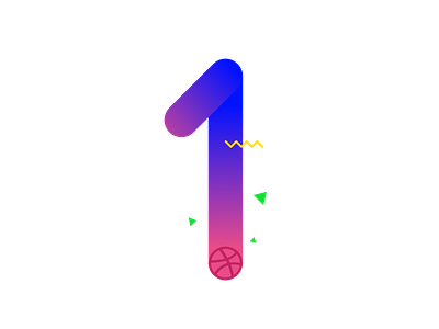 1 Dribbble Invite Giveaway colorful confetti dribbble best shot dribbble invitation dribbble invite geometric giveaway gradient illustration invite giveaway one vector illustrator