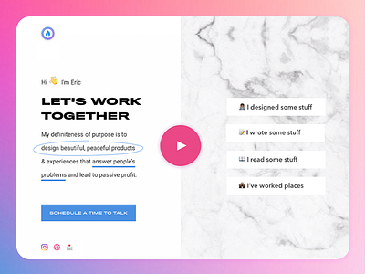 Let's Work audiobook landing page landing page ui portfolio splash page web design