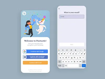 Daily UI - 01 - Sign Up & Sign In character dailyui design dog doodle illustration photoshop ui ux ux design visual design