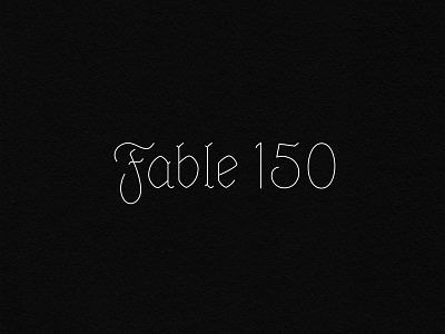 Fable 150 blackletter brand branding design logo type typography