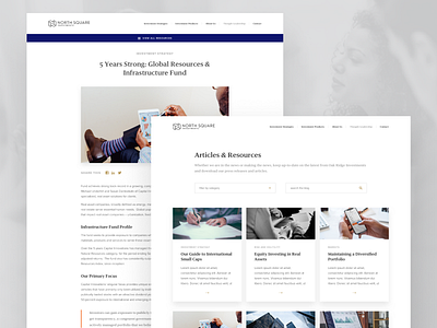 North Square Investments - Blog & Resources article banking blog clean web design finance resources ui design ux design web design