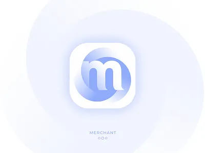 Merchant App app app icon branding brightness design gradient ios light logo phone app sales uiux vector
