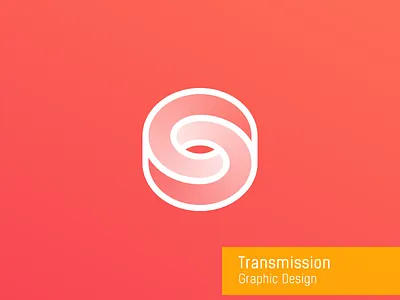 Transmission connection design graphic round transmission
