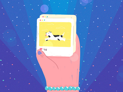 Slowdownartcomp illustration instagram interface photoshop