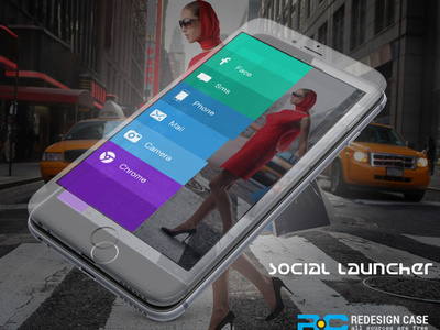 Flatic Social Launcher android app app apps application booking app design flat flight booking app free psd ios login mobile app mobile psd profile psd register template ui user profile ux website