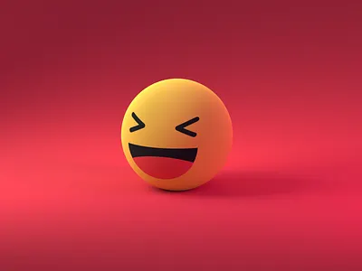 Haha b3d blender blender3d clean cute emoji haha illustration vector