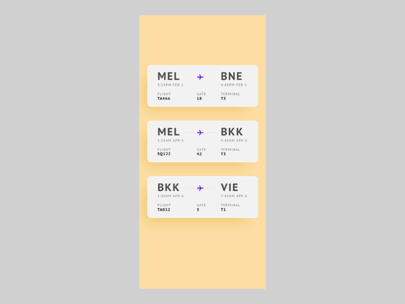 Digital Boarding Pass concept animation boardingpass dailyui flight principleapp sketch travel