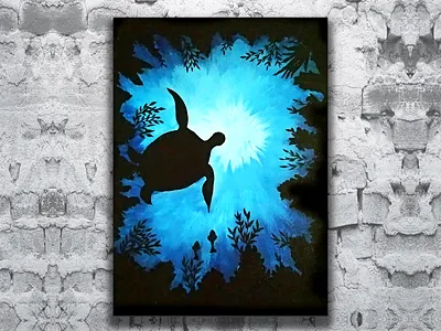 Canvas Turtle 2d art artwork canvas canvas painting creative design illustration