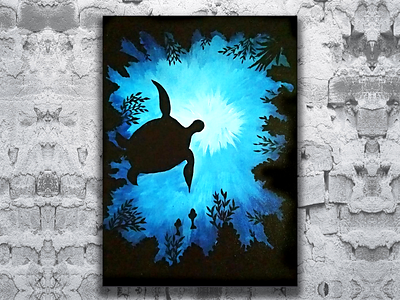 Canvas Turtle 2d art artwork canvas canvas painting creative design illustration