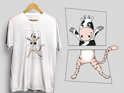 Cow and Cat animals animation apparel art art book artwork artworked branding character cover design design art designer illustration logo mascot tshirt art tshirt design vector vector art