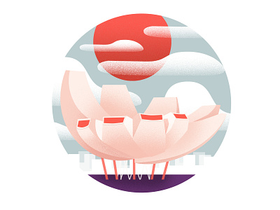 The ArtScience Museum, Singapore architecture asia bon voyage building design graphic illustration japan landscape minimal museum place scenery singapore tower travel urban urban art