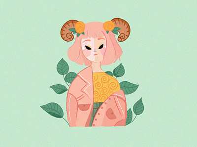 Aries aries artwork design girl girl art girl illustration illustration illustration art illustrations illustrator paint painting pink vector vector art vector illustration vectors zodiac zodiac sign zodiac signs